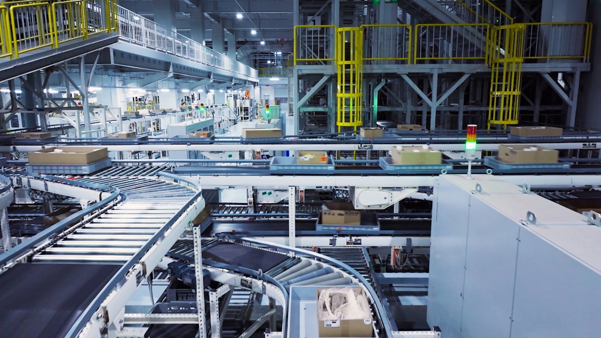 Industrial machinery production floor